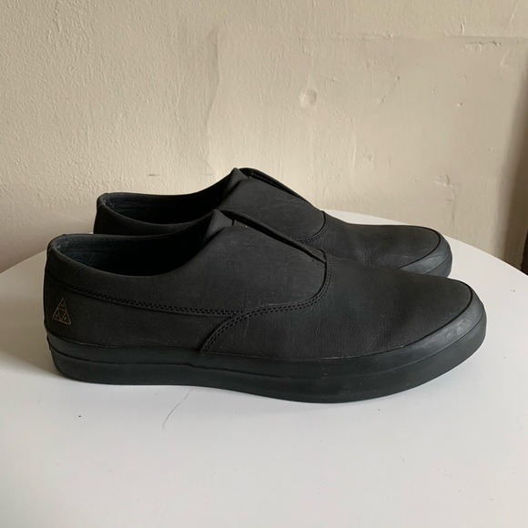 HUF Other - HUF Dylan Slip On Black Leather